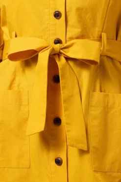 Amour Vert Square Neck Button Front Dress SoleilYellow Best