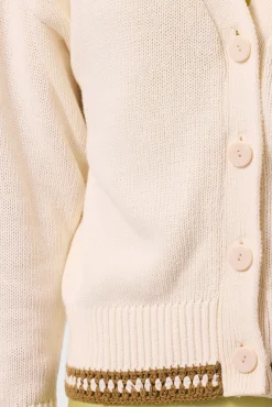 Amour Vert Texture Cardigan IvoryElm Sale