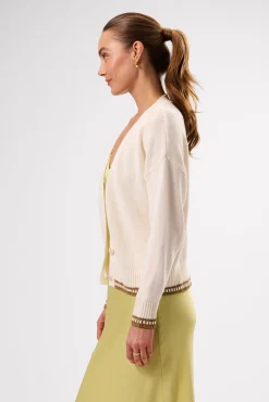Amour Vert Texture Cardigan IvoryElm Sale