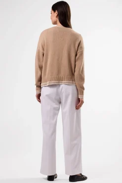 Amour Vert Texture Cardigan BiscottiIvory Fashion