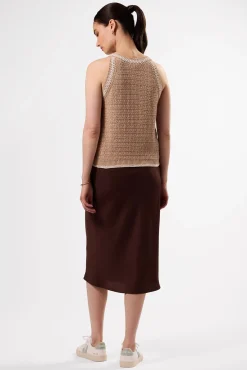 Amour Vert Texture Halter BiscottiIvory New
