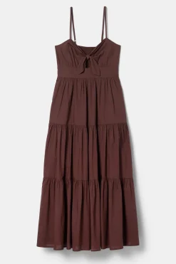 Amour Vert Tie Front Dress Espresso Hot