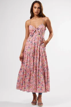 Amour Vert Tie Front Dress MarseilleRed Discount