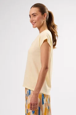 Amour Vert V Neck Solid Tee Anise Clearance