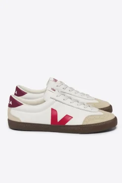 Amour Vert Veja Volley Leather Sneaker WhitePekinBark Fashion