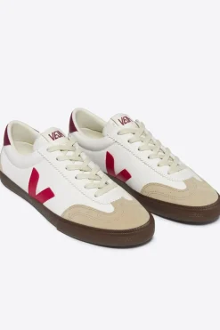 Amour Vert Veja Volley Leather Sneaker WhitePekinBark Fashion