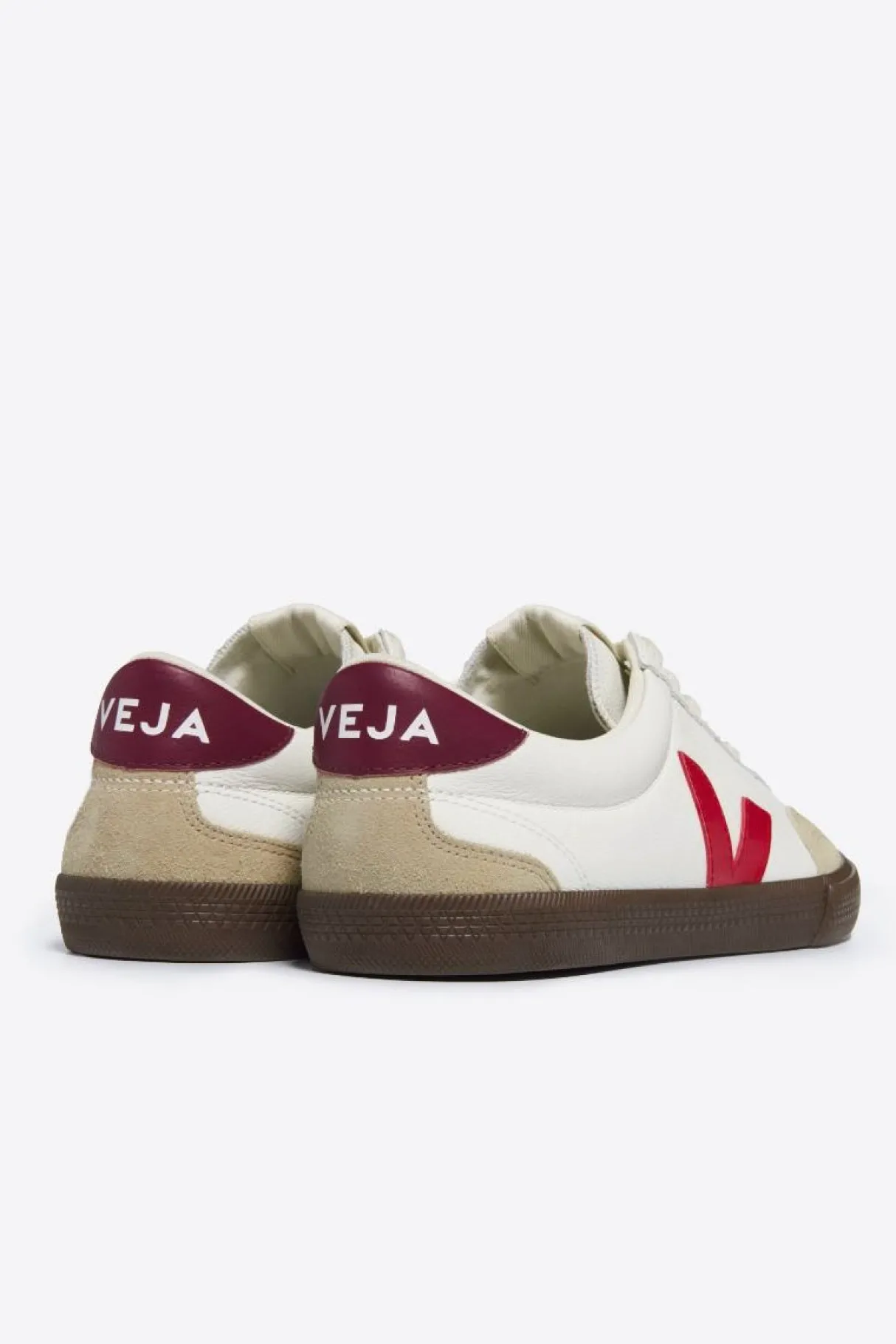 Amour Vert Veja Volley Leather Sneaker WhitePekinBark Fashion