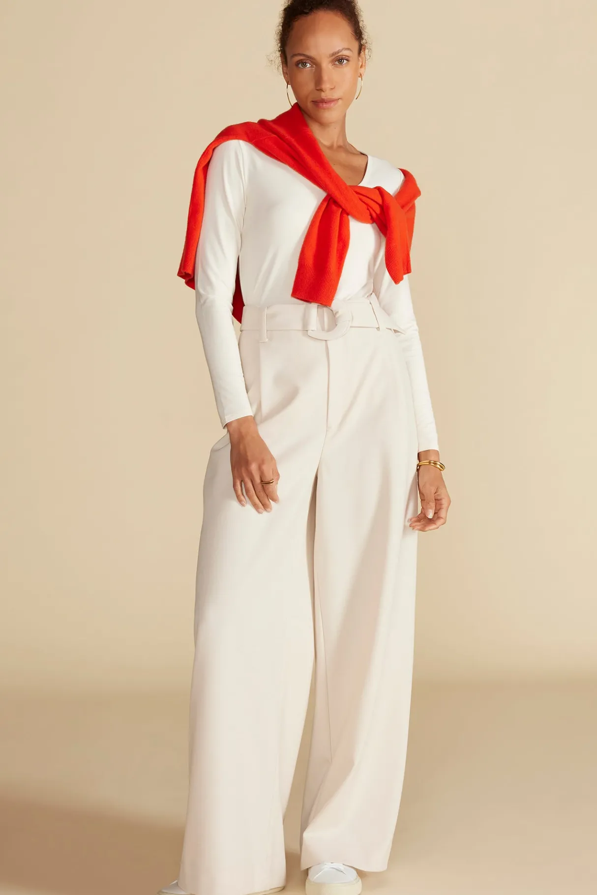 Amour Vert Victoire Wide Leg Pant Ivory Online