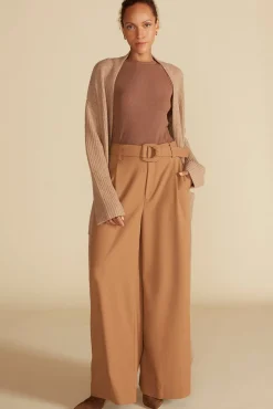 Amour Vert Victoire Wide Leg Pants Camel Sale