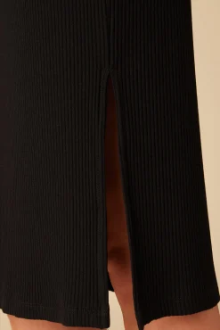 Amour Vert Vindy Paris Rib Skirt Black Hot
