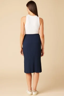 Amour Vert Vindy Paris Rib Skirt Ocean Best