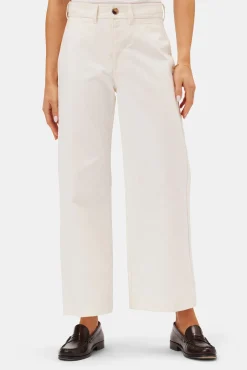 Amour Vert Wide Leg Utility Pant Ivory Hot
