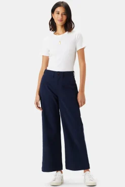 Amour Vert Wide Leg Utility Pant NavyBlue Fashion