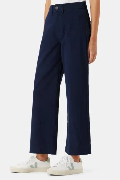 Amour Vert Wide Leg Utility Pant NavyBlue Fashion