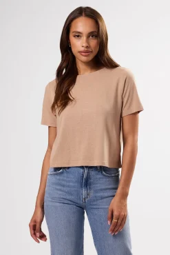 Amour Vert Yvette Silk Knit Tee Sand Clearance
