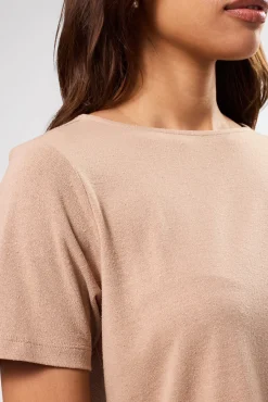 Amour Vert Yvette Silk Knit Tee Sand Clearance