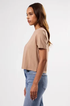Amour Vert Yvette Silk Knit Tee Sand Clearance