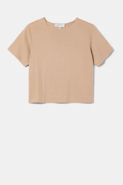 Amour Vert Yvette Silk Knit Tee Sand Clearance