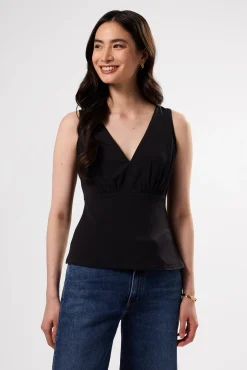 Amour Vert Zoe Deep V Tank Black Sale