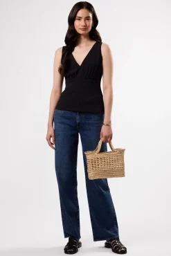 Amour Vert Zoe Deep V Tank Black Sale