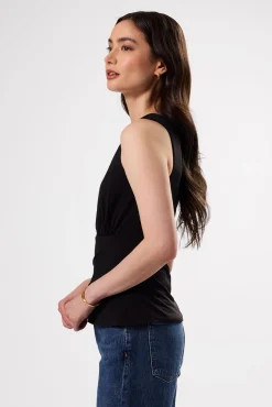 Amour Vert Zoe Deep V Tank Black Sale