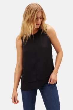Amour Vert Zola Doubled Tank Black New