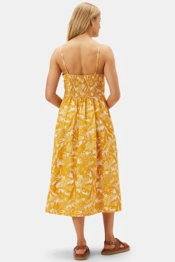 Amour Vert Zulma Cotton Linen Dress ToileMandarine Sale